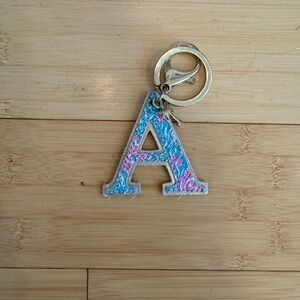 Lily Pulitzer “A” Keychain